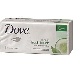 דאב אל סבון מוצק מכיל 25% לחות בניחוח מלפפונים ותה ירוק 6 יחידות - מבית DOVE