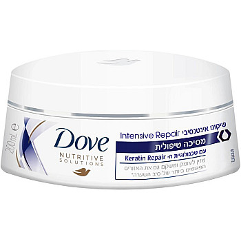 דאב מסכה שיקום אינטנסיבי מסכה טיפולית לשיער פגום 200 מ"ל - מבית DOVE