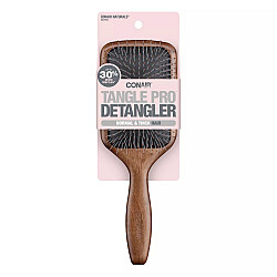 מברשת עץ לשיער בצורת משוט מתירה קשרים לשיער רגיל וצפוף - מבית Conair