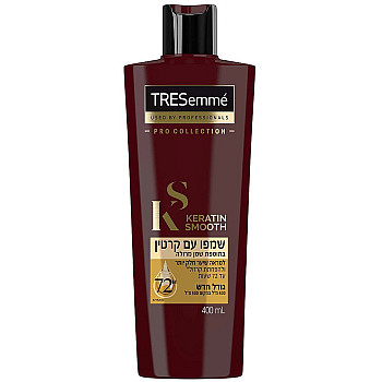 טרזמה שמפו עם קרטין בתוספת שמן מרולה 400 מ"ל - מבית TRESemme