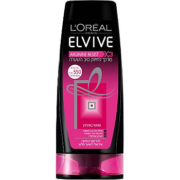 אלביב מרכך ארג'נין רזיסט 3X לחיזוק סיב השערה לכל סוגי השיער 550 מ"ל - לאריאל