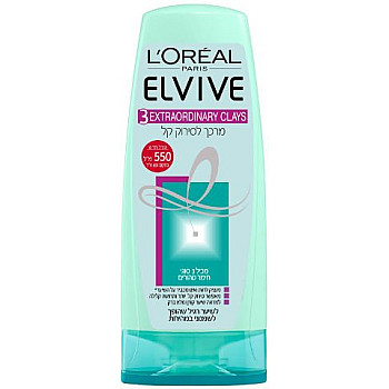 אלביב מרכך לסירוק קל מכיל 3 סוגי חימר טהורים 550 מ"ל - לאריאל