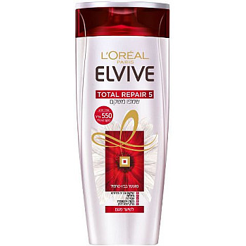 אלביב שמפו טוטאל ריפייר 5 משקם לשיער פגום 550 מ"ל - לאריאל