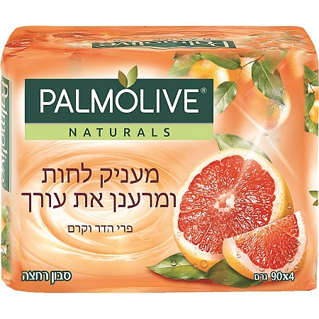 מחיר פלמוליב סבון מוצק פרי הדר וקרם 360 גרם (4 יחידות) - מבית Palmolive