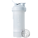 מחיר שייקר חכם מקצועי לבן באיכות גבוהה אחסנה לאבקה וכדורים עם קפיץ 650 מל - Blender Bottle