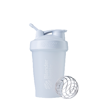 שייקר מקצועי לבן באיכות גבוהה עם קפיץ 590 מ"ל - Blender Bottle