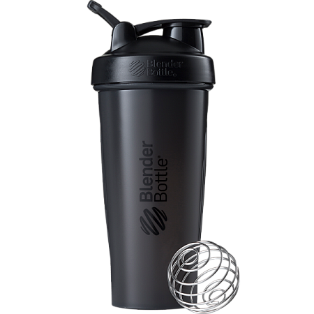 שייקר מקצועי שחור באיכות גבוהה עם קפיץ 830 מ"ל - Blender Bottle