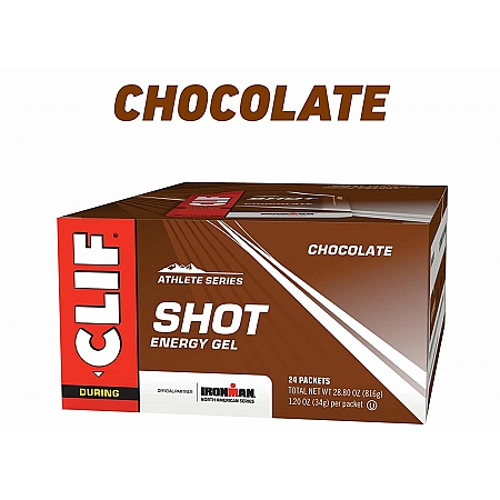 מחיר קליף בר גל אנרגיה Shot ללא קפאין שוקולד 34 גרם - 24 יחידות - מבית CLIF Bar