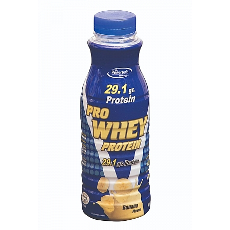 מחיר בקבוק פאווארטק להכנת משקה חלבון טעם בננה 37 גרם - מבית PowerTech Nutrition