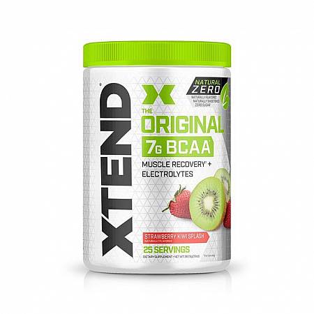 חומצות אמינו BCAA אקסטנד XTEND Natural Zero משקל 367 גרם בטעם תות קיווי - 25 מנות - מבית SCIVATION