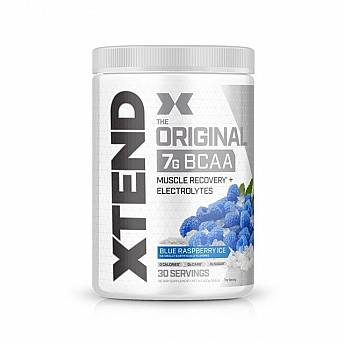 חומצות אמינו BCAA אקסטנד XTEND משקל 420 גרם טעם פטל כחול - 30 מנות הגשה - מבית SCIVATION