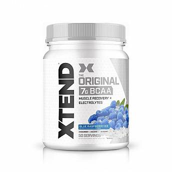 חומצות אמינו BCAA אקסטנד XTEND משקל 700 גרם טעם פטל כחול - 50 מנות הגשה - מבית SCIVATION