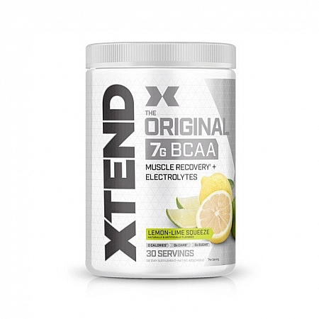 מחיר חומצות אמינו BCAA אקסטנד XTEND משקל 420 גרם טעם לימון ליים - 30 מנות הגשה - מבית SCIVATION