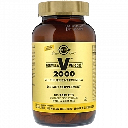 מולטי ויטמין מינרל VM-2000 סולגאר - 180 טבליות מבית SOLGAR