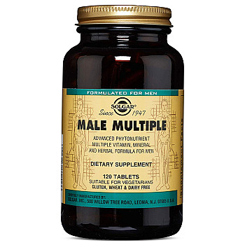 סולגאר מולטי ויטמין-מינרל לגברים - 120 טבליות - מבית SOLGAR
