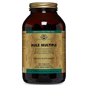 סולגאר מולטי ויטמין-מינרל לגברים - 180 טבליות - מבית SOLGAR