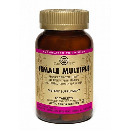 מחיר סולגאר מולטי ויטמין מינרל לנשים Multi Female כשר - 60 טבליות מבית SOLGAR