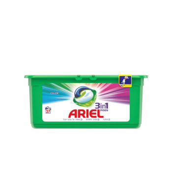 אריאל קפסולות ג'ל לכביסה 3 פעולות ב-1 - 27 יחידות - מבית ARIEL 