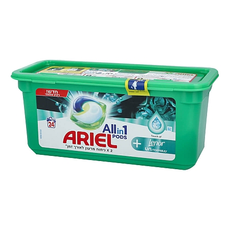 מחיר אריאל קפסולות גל לכביסה ניחוח לנור 24 יחידות - מבית ARIEL