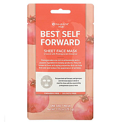 מסכת בד יופי פנים  Best Self Forward עם רימון 1 יחידה - מבית Nu-Pore