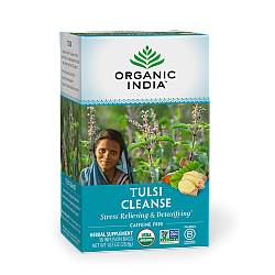 אורגניק אינדיה תה טולסי ניקוי נטול קפאין 18 שקיקים חליטה - מבית Organic India