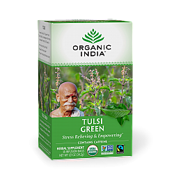 אורגניק אינדיה תה טולסי ירוק 18 שקיקים חליטה - מבית Organic India