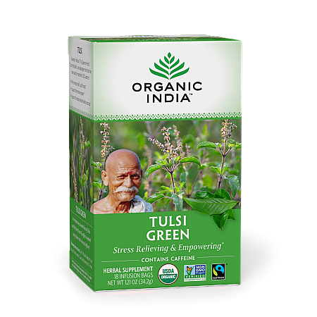 מחיר אורגניק אינדיה תה טולסי ירוק 18 שקיקים חליטה - מבית Organic India