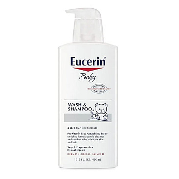 תרחיץ ושמפו לתינוק ללא ריח 400 מ"ל - מבית Eucerin
