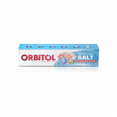 מחיר אורביטול משחת שיניים מלח אקטיבי protective salt ללא גלוטן - 145 גרם