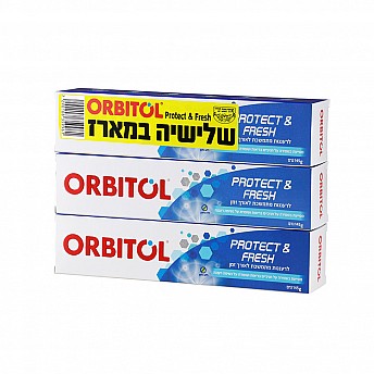 אורביטול משחת שיניים Protect & Freash ללא גלוטן - 3 יחידות