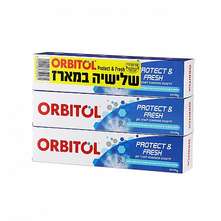 אורביטול משחת שיניים Protect & Freash ללא גלוטן - 3 יחידות