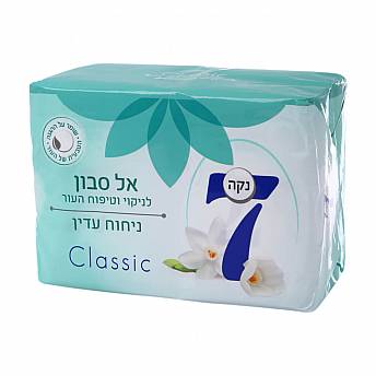 נקה 7 סבון מוצק Classic ירוק ניחוח עדין - 4 סבונים