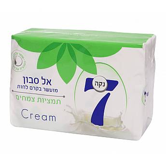 נקה 7 סבון מוצק מועשר בקרם לחות Cream תמציות צמיחים - 4 סבונים