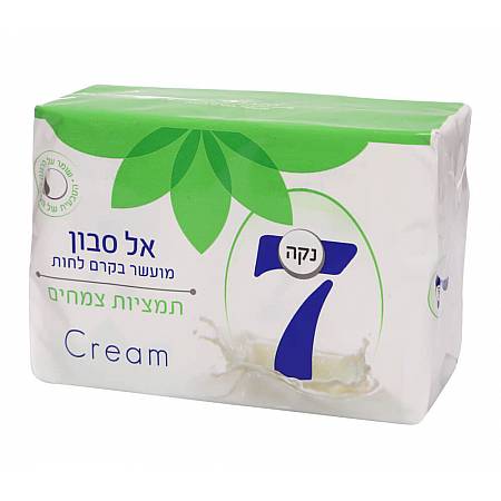 נקה 7 סבון מוצק מועשר בקרם לחות Cream תמציות צמיחים - 4 סבונים