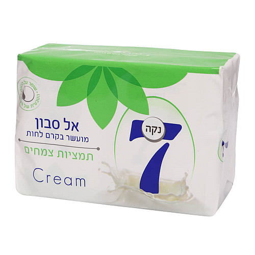 נקה 7 סבון מוצק מועשר בקרם לחות Cream תמציות צמיחים - 4 סבונים
