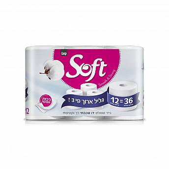 סנו נייר טואלט סופט 36=12 גלילים