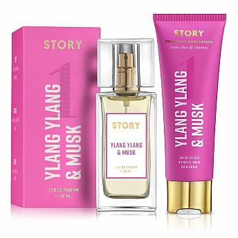 קרליין סט STORY Ylang Ylang & Musk קרם גוף מבושם + בושם לאשה - מבית CARELINE