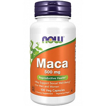  MACA מאקה 500 מ"ג - 100 כמוסות - מבית NOW FOODS