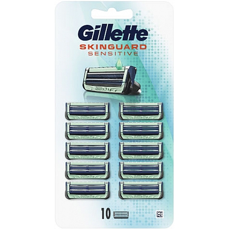מחיר גילט מארז סקינגארד אלוורה סכיני גילוח לעור רגיש 10 סכינים - מבית Gillette