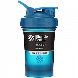 בלנדר בוטל שייקר קלאסי באיכות גבוהה כדורים עם קפיץ - אוקיינוס כחול - 590 מ"ל - Blender Bottle
