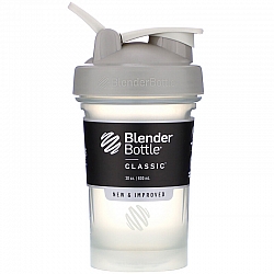 בלנדר בוטל שייקר קלאסי באיכות גבוהה כדורים עם קפיץ - אפור - 590 מ"ל - Blender Bottle