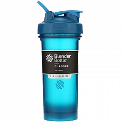 בלנדר בוטל שייקר קלאסי באיכות גבוהה כדורים עם קפיץ - צבע אוקיינוס - 828 מ"ל - Blender Bottle