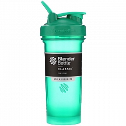 בלנדר בוטל שייקר קלאסי באיכות גבוהה כדורים עם קפיץ - צבע ירוק - 828 מ"ל - Blender Bottle