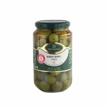 איטלקרצ׳ופי זיתים ירוקים שלמים במי מלח 540 גרם
