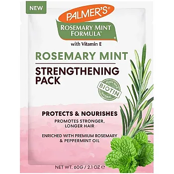 פאלמרס מסכת שיער לחיזוק והזנה עם רוזמרין ומנטה 60 גרם - Palmer's