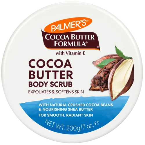 פאלמרס פילינג גוף עם קקאו ויטמין E להסרת תאי עור מתים ולתחושת רכות 200 גרם - Palmer's