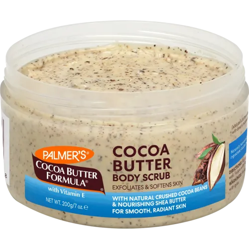 פאלמרס פילינג גוף עם קקאו ויטמין E להסרת תאי עור מתים ולתחושת רכות 200 גרם - Palmer's