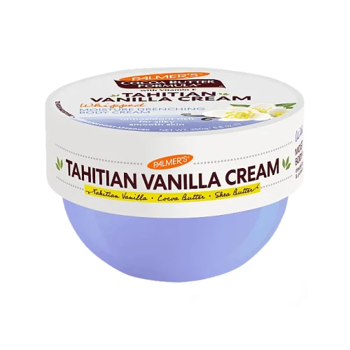 פאלמרס קרם גוף מוקצף עם חמאת קקאו ללחות עמוקה והזנה בניחוח וניל טהיטי 250 גרם - Palmer's