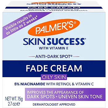 פאלמרס קרם לפנים לעור שמן להפחתת כתמים כהים עם ויטמין E תכולה 75 גרם - Palmer's