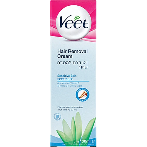 ויט קרם להסרת שיער מעושר בלחות ויטמין E לעור רגיש 100 מ"ל - מבית Veet